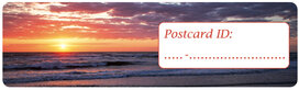 Postcrossing ID stickers | 6x zonsondergang