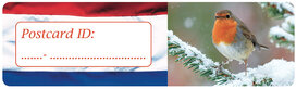 Postcrossing ID stickers | 6x Nederlandse vlag en roodborstje