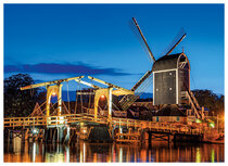 Ansichtkaarten Leiden | molen en brug ansichtkaart