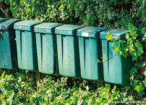 Brievenbus kaarten | Ansichtkaart groene brievenbussen