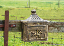 Brievenbus kaarten | Ansichtkaart brievenbus met paard