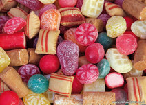 Snoepkaarten | ansichtkaart oud Hollands snoep Snoepkaarten | ansichtkaart oud Hollands snoep