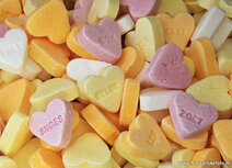 Snoepkaarten | ansichtkaart vruchtenhartjes Snoepkaarten | ansichtkaart vruchtenhartjes