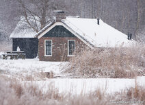 Winter kaarten | ansichtkaart boerderij in de sneeuw