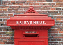 Brievenbus kaarten | Ansichtkaart rode brievenbus