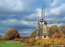 Herfstkaartje | korenmolen de Zaandplatte ansichtkaart Herfstkaartje | korenmolen de Zaandplatte ansichtkaart