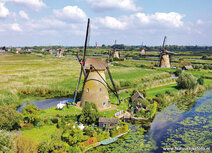 ansichtkaart molens van Kinderdijk