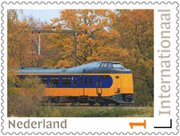 Postzegels 5 x Internationaal trein in de herfst Postzegels 5 x Internationaal trein in de herfst