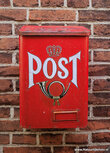 Brievenbus kaarten | Ansichtkaart rode post brievenbus