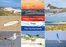 Postcrossing kaarten | Ansichtkaart Happy Postcrossing strand