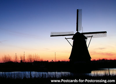 ansichtkaart molens van Kinderdijk