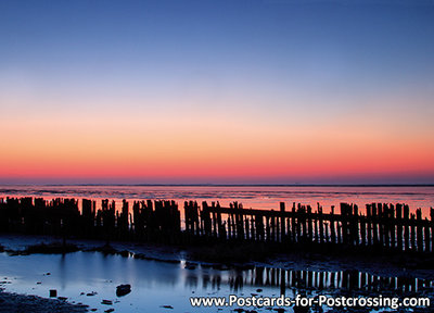 ansichtkaart zonsondergang Paesens - werelderfgoed