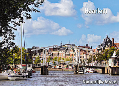 Ansichtkaart Gravestenenbrug in Haarlem, postcard Gravestenenbridge in Haarlem, Postkarte Gravestenenbrucke in Haarlem