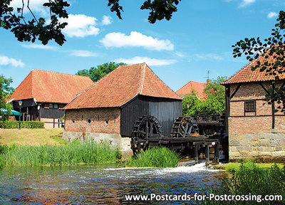 Ansichtkaart Oostendorper watermolen in Haaksbergen, Oostendorper watermill, Oostendorper Wassermühle