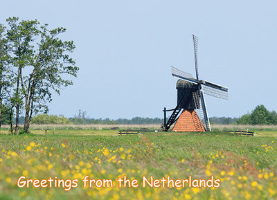 ansichtkaart greetings from the Netherlands, postcard greetings from the Netherlands, Postkarte greetings from the Netherlands