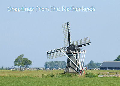 ansichtkaart greetings from the Netherlands, postcard greetings from the Netherlands, Postkarte greetings from the Netherlands