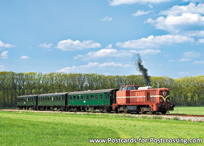 Trein ansichtkaart Diesel-elektrische locomotief NS 2530, train postcard NS 2530, Zug Postkarte NS 2530