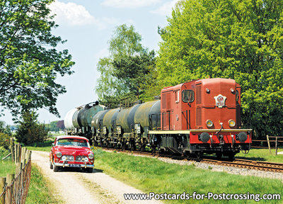 trein ansichtkaart Diesel-elektrische locomotief NS 2459, train postcard NS 2459, Zug Postkarte NS 2459