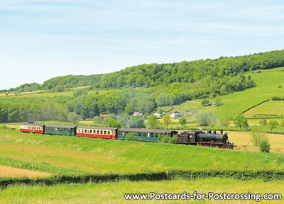 ansichtkaart Stoomlocomotief Miljoenenlijn Simpelveld, postcard Steam Locomotive, Postkarte Dampf-Lokomotive