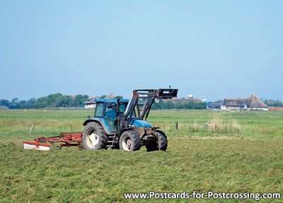 Tractor kaart - Prachtige ansichtkaart van een New Holland TM115 tractor