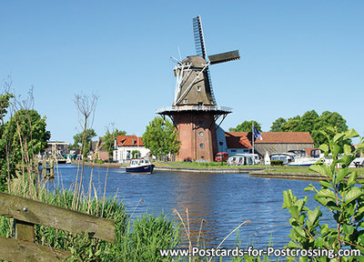 Ansichtkaart Molen de Zwaluw - Birdaard, mill postcard, Mühle Postkarte