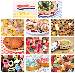 Kaarten set eten en snoep, postcard set food and candy, Postkarten Set Essen und Süßigkeiten