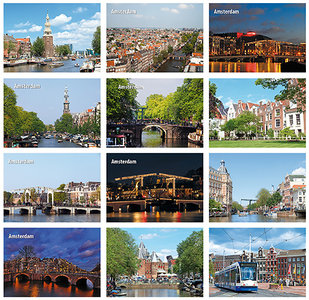 Ansichtkaarten Amsterdam - Amsterdam postcard set , Amsterdam Postkarten set
