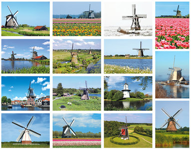 Molen kaartenset - Windmill postcard set - Mühlen Postkarten Set