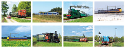 kaartenset treinen, train postcard set,  Postkarten Set Züge