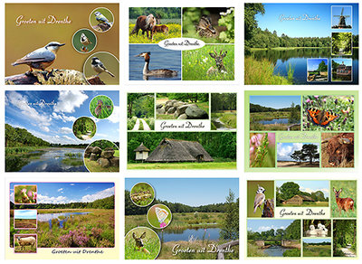 ansichtkaarten Drenthe - ansichtkaarten set - postkaarten