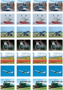 Vervoersmiddelen stickervel voor Postcrossing