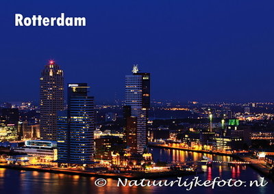 Ansichtkaart Rotterdam Skyline - Postkaart Rotterdam - Ansichtkaarten Rotterdam