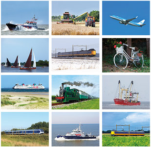 Ansichtkaarten vervoersmiddelen -  Transport vehicles Postcard set - Verkehr Postkarten Set 