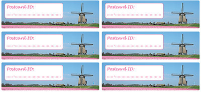 Postcard ID stickers - 6x molen