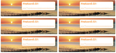 Postcard ID stickers - 6x Waddenzee
