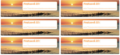 Postcard ID stickers - 6x Waddenzee