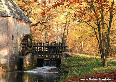 Herfstkaarten, Watermolen Hackfort herfst, postcard Autumn Water mill Hackfort, postkarte Herbst Wassermühle Hackfort