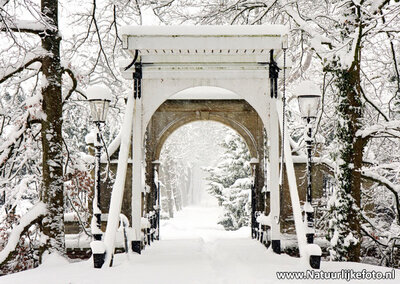 ansichtkaart winter borg Nienoord, winter postcard Nienoord,  winter Postkarte Nienoord Leek