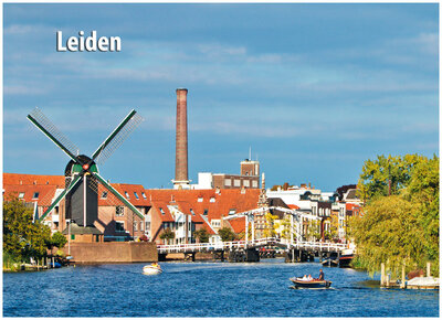 ansichtkaart Leiden - molen de Put