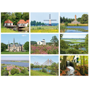 ansichtkaarten Gelderland - set met 9 kaarten