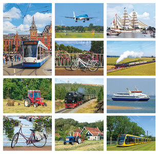 Vervoersmiddelen ansichtkaarten set