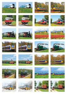 Beloningsstickers treinen - 28 stickers op een vel