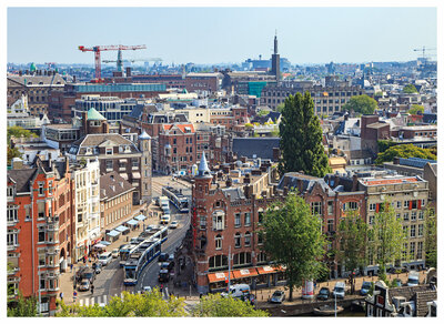 ansichtkaart Amsterdam - skyline