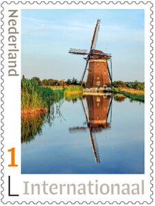 Postzegels 5 x Internationaal molen