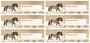 Postcrossing postcard ID stickers - 6x Konikpaard_